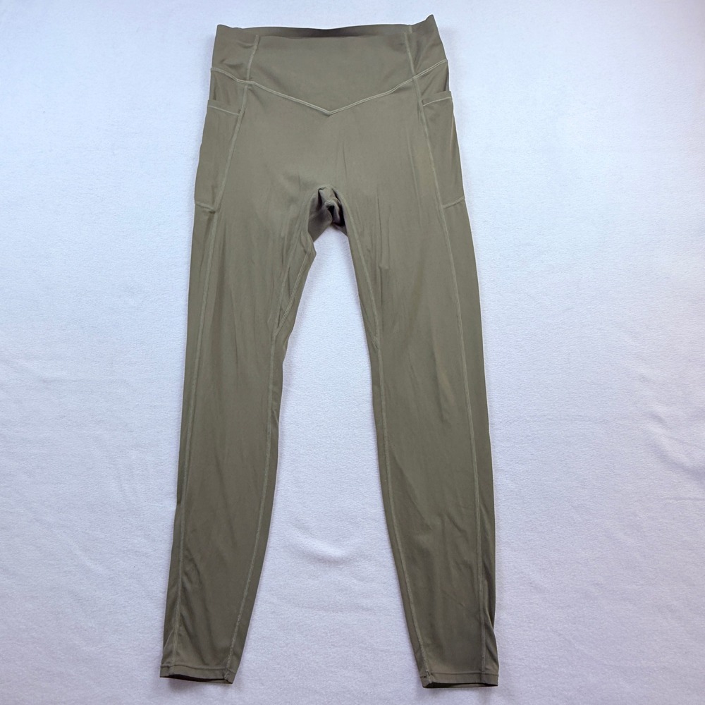 Halara Leggings Womens Large Olive Green High‎ Waist Active Athleisure Yoga Gym